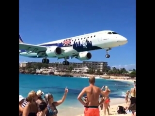 landing over the beach