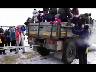 tug of war with a truck