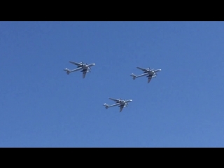 rehearsal of the victory parade 2018. aircraft